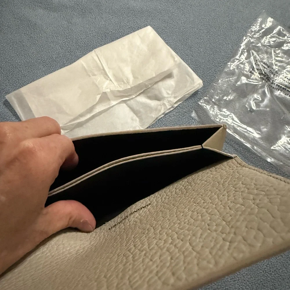 Dagne Dover Cream Textured Wallet - Picture 4 of 7